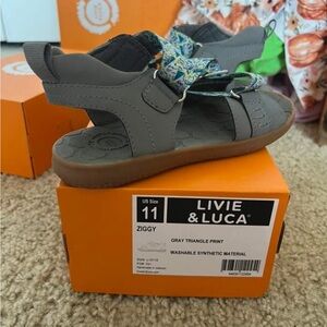Livie & Luca Gray Ziggy Kids Sandals